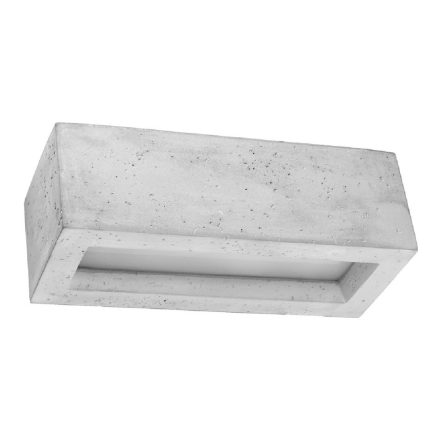 VEGA E27 LED Fali lámpa Négyszögletű 30cm Beton SOLLUX