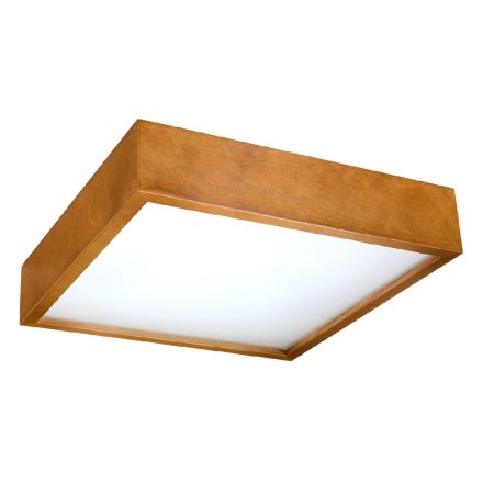 LED mennyezeti lámpa MADERA 3xE27 négyzet alakú lámpatest 38cm fa SOLLUX