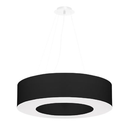 SATURNO LED függő mennyezeti lámpa 6xE27 csillár 70cm fekete SOLLUX