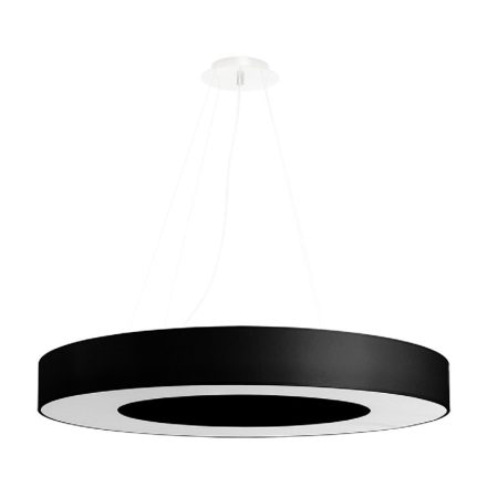 LED függő mennyezeti lámpa SATURNO SLIM 6xE27 csillár 70cm fekete SOLLUX