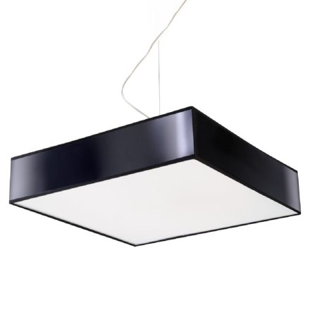 LED függő mennyezeti lámpa HORUS 3xE27 Négyzet 45cm Fekete SOLLUX