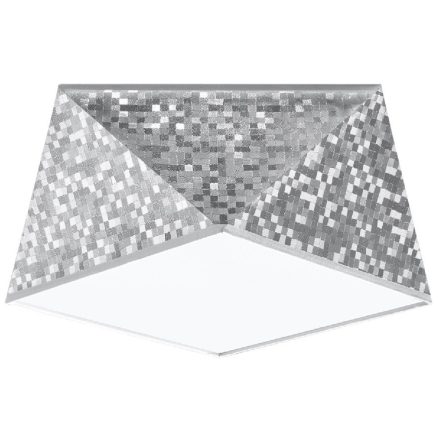 LED mennyezeti lámpa HEXA E27 Square Fixture 25cm ezüst SOLLUX