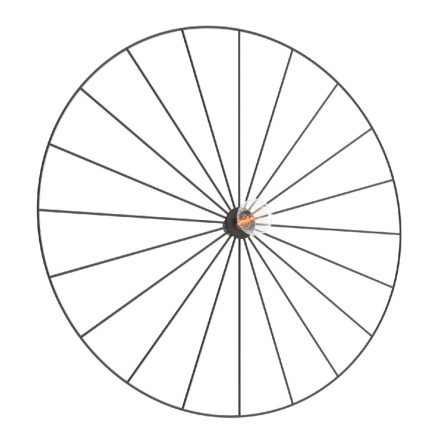 SIRKEL E27 fali lámpa vezetékes kör 30cm fekete SOLLUX