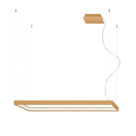 LED függesztett mennyezeti lámpa TUULA M 50W 3000K csillár téglalap alakú 110x30 arany SOLLUX