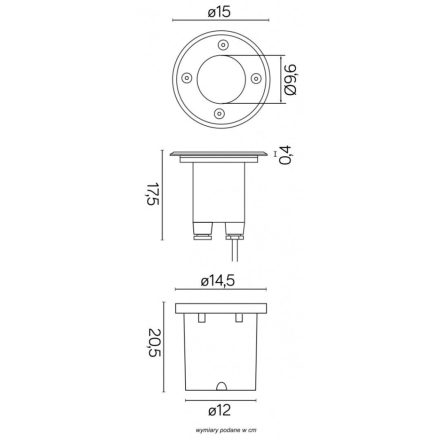 In-Ground Fixture Mix 5725 C Round GU10 IP67 Su-Ma