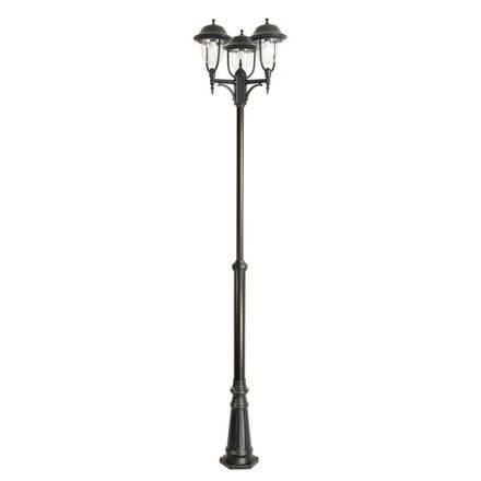 Kültéri kerti lámpaoszlop LANTERN E27 Prince OGMWN 3 O 195-295cm fekete Su-Ma