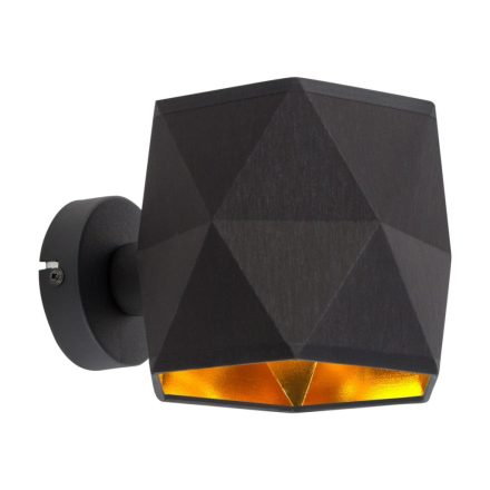 SIRO BLACK fali lámpa fekete és arany modern geometrikus E27 1040 TK világítás