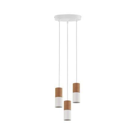 ELIT WHITE/WOOD fehér fa modern függő mennyezeti lámpa 3xGU10 6306 TK világítás