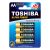 TOSHIBA ALPHA POWER LR6 AA 1,5 V alkáli elemek buborékcsomagolás 4 darab