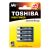 TOSHIBA HIGH POWER LR03 AAA 1,5 V alkáli elemek buborékcsomagolás 4 darab