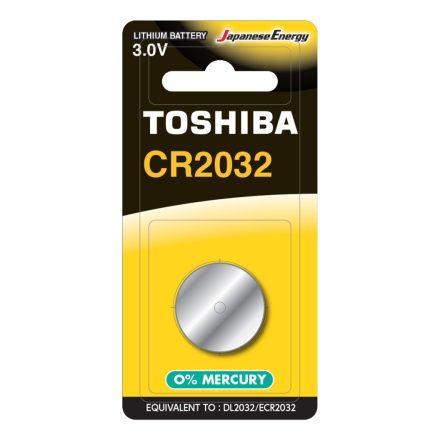 TOSHIBA Specialized Lithium Battery CR 2032 3V bliszter 1 db.