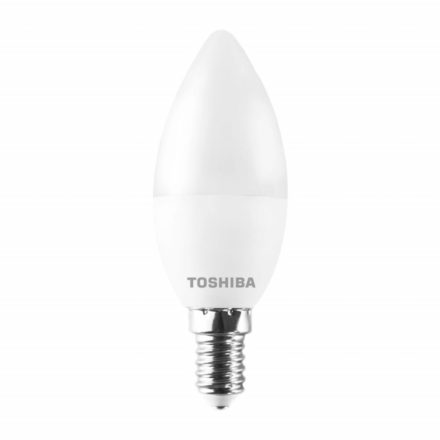 LED izzó E14 C37 4.7W = 40W 470lm 3000K meleg 220° tejszerű TOSHIBA