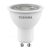 LED halogén izzó GU10 5.5W = 63W 450lm 3000K meleg TOSHIBA spotlámpa