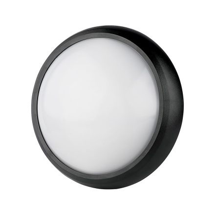 LED mennyezeti lámpa 12W 3000K 840lm IP54 kerek fekete VT-8015 V-TAC