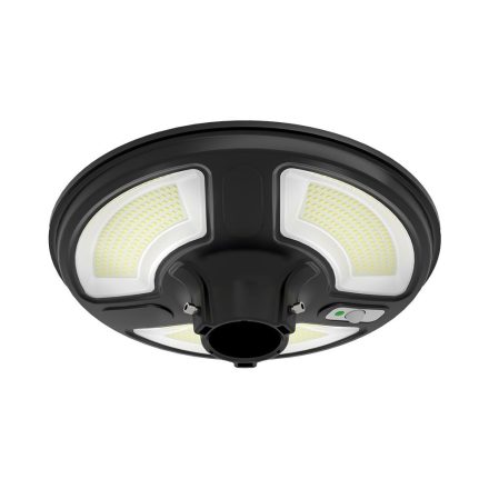 Napelemes LED kerti lámpatest 7,5 W 4000K IP65 mozgásérzékelővel és RF távirányítóval, kerek fekete VT-45W V-TAC