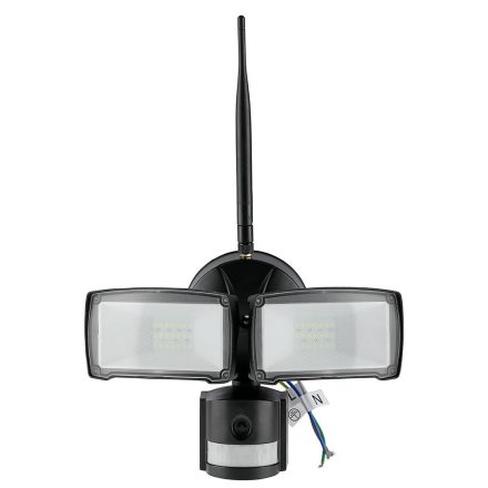 18W 600lm 6000K IP20 fekete LED-es reflektor mozgásérzékelővel és WiFi kamerával VT-4818B V-TAC