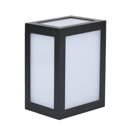 LED fali lámpa 12W 3000K IP65 Cube Black VT-822 V-TAC