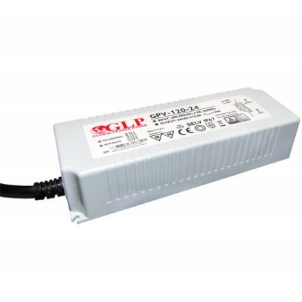 Állandó feszültségű LED táp GPV-120W 24V/5A hermetikus feszültség IP67 vízálló